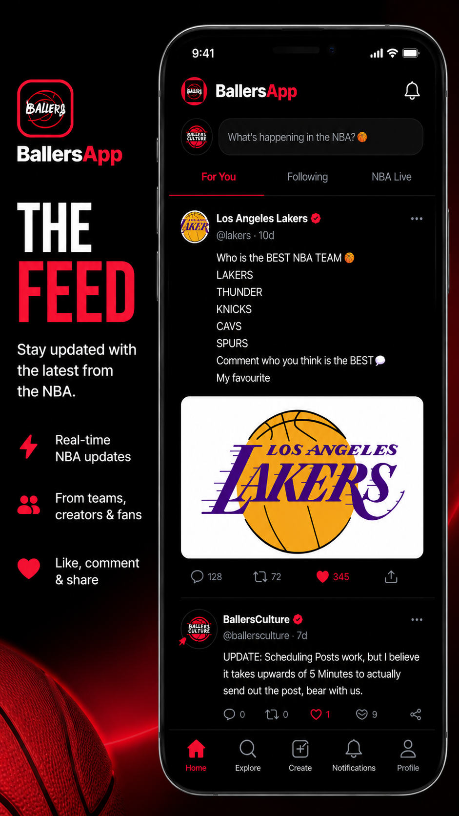 BallersApp Feed