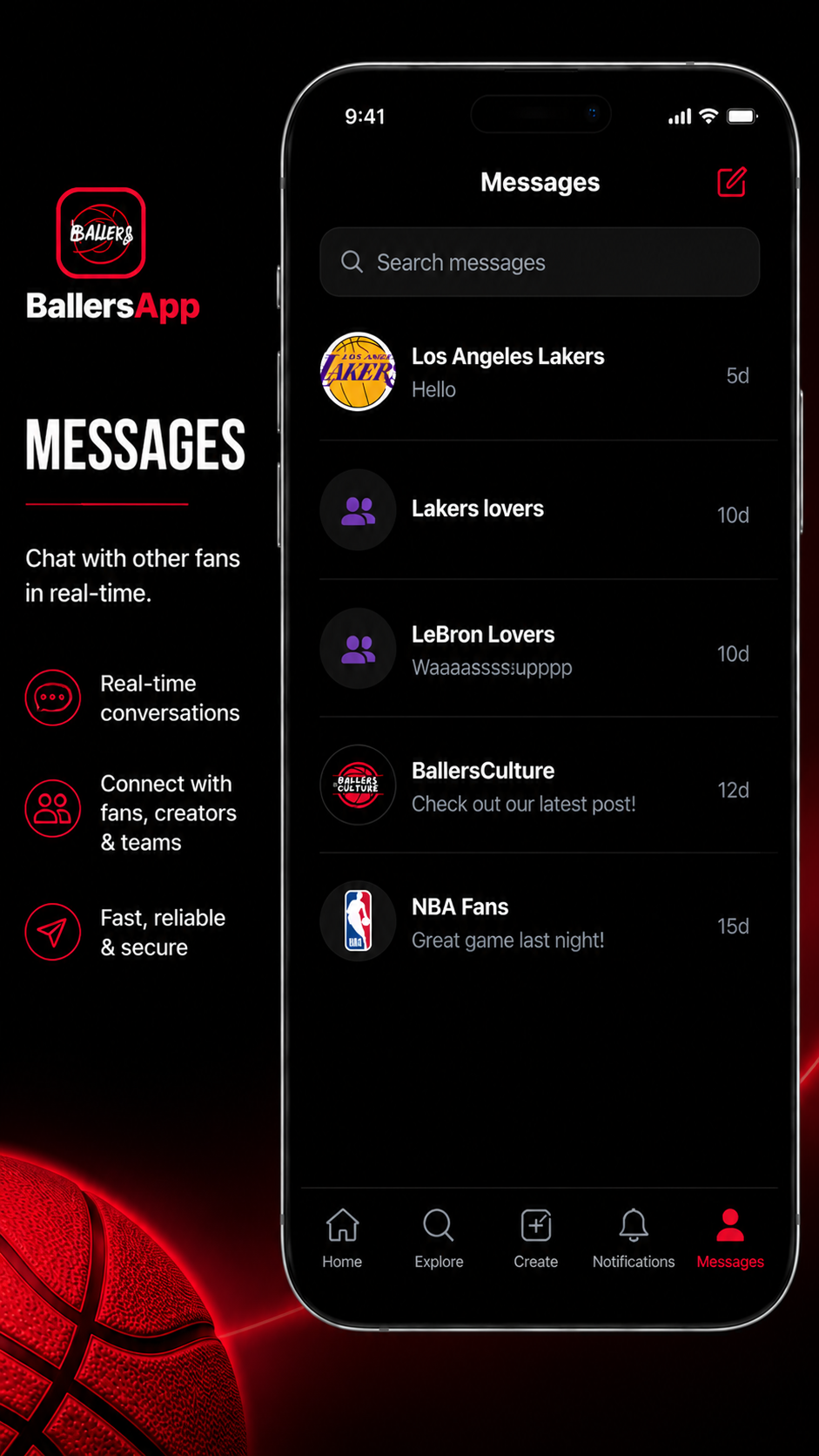 BallersApp Messages